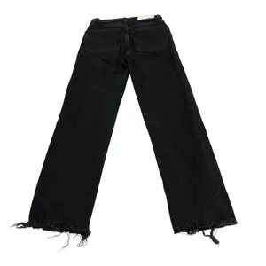 RE/DONE High Rise Stove Pipe Jeans in Jet Black Size 26 thumbnail 3