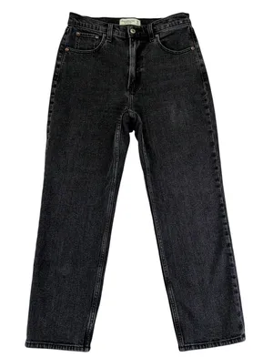 Abercrombie Fitch The Ankle Straight Ultra‎ High Rise Black Jeans Women 28 6R thumbnail 1