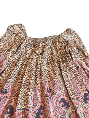 Maeve Anthropologie Milou Dress Cheetah Boho Mixed Print Peasant Flowy Medium thumbnail 12