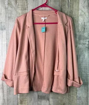 Maurice’s XL Ribbed Textured Open Front w/3/4 Sleeves w/Cuff thumbnail 1