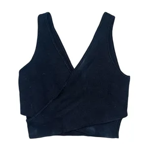 Abercrombie and Fitch black criss cross tank top women’s size small thumbnail 1