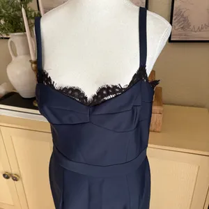 MILLY Karissa Gown In‎ Navy Lace Detail Size 14 NWT thumbnail 4