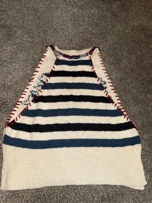 Free People Americana Knit Sweater Tank Top - no tag. Will fit S/M thumbnail 2