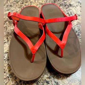 FitFlop red sandals women’s size 8, (worn a few times) without box thumbnail 1
