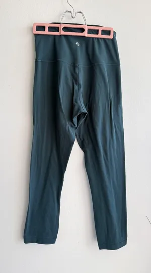 Lululemon‎ Align High Rise Crop 21 Submarine Dark Teal Yoga Leggings Size 6 thumbnail 1