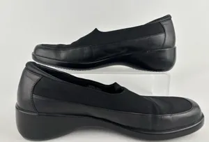 Keds Black Loafers Comfort Dress Shoes Slip On Soft Fabric Stretch‎ Womens 7.5 thumbnail 1