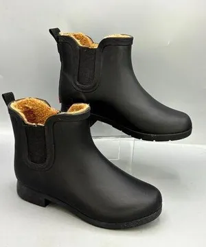 Chooka Delridge Womens Chelsea Rain Boots Sz 8 Black Waterproof Boots C11201531B thumbnail 1