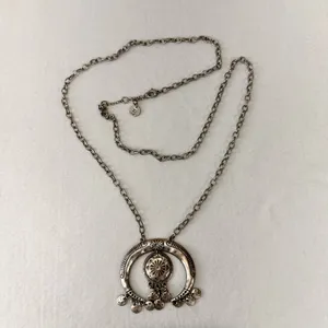 Karma Bella Women's Necklace Vintage Silver Tone Metal Western Cowgirl Hippy thumbnail 4