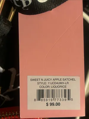 Juicy Couture Sweet N Juicy Apple Satchel Bag Liquorice thumbnail 3