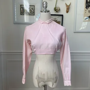 Vintage 60s Red Velveteen Shift Dress Pink Cropped Blouse XS thumbnail 9