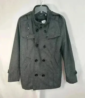 NWT‎ Coat Jacket Button Up Front Pockets Snap Button Collar Womens Size XL Gray thumbnail 1