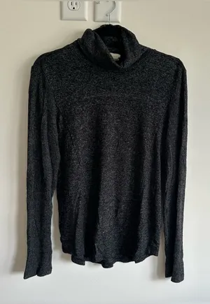 Anthropologie Saturday Sunday Charcoal Turtleneck Sweater thumbnail 1