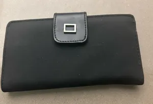 Wallet Elegant Black Wallet with Silver Clasp Great shape!! thumbnail 1