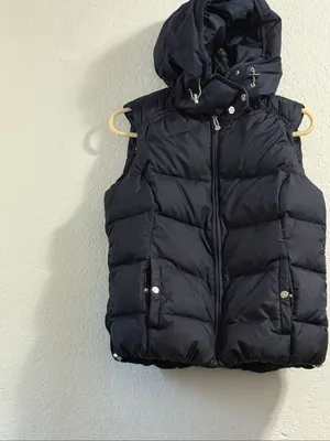 Eddie Bauer 650 Fill Down Vest Womens Blue M Hooded Ski Snow Puffer thumbnail 2