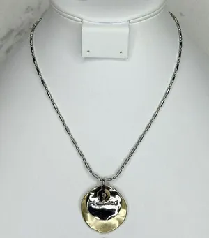 Chico's Be Inspired Be True Silver Pendant Necklace ✨ thumbnail 1