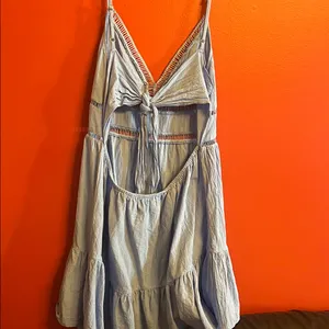 Cider Light Blue Backless Dress thumbnail 2