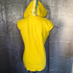 Nike Sleeveless Hoodie Women L Yellow UNC Tar Heels Graphic‎ Cowl Neck Sporty thumbnail 3
