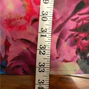 Gianni Bini Floral Dress Lined Balloon Sleeves Flirty Tie Front Keyhole medium thumbnail 16