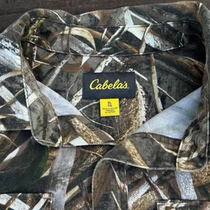 Brown/Tan Cabela's RealTree Camouflage Button Down Shirt w/ Chest Pockets thumbnail 4