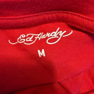 Vtg‎ Ed Hardy Tshirt Single Stitch Red Women Medium Cropped Y2K Dragon 80s 90s thumbnail 6