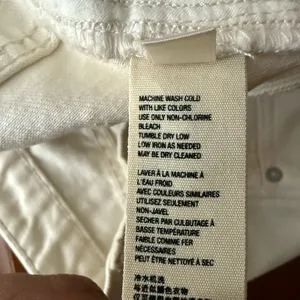 We The Free Skirt 31 White Distressed Denim Button Fly Pockets Free‎ People thumbnail 6