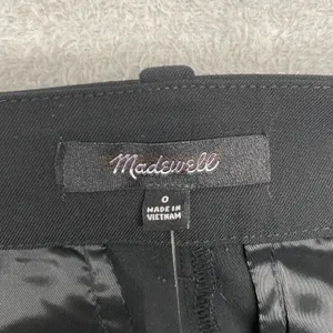 Madewell Pants Womens 0 Black The Fairbanks Mid Rise Office‎ Minimal NO085 thumbnail 10