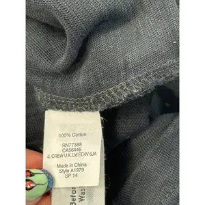 J.Crew Women's Black Midi Dress 3/4‎ Sleeve White Stripe Side Zip Size S thumbnail 7