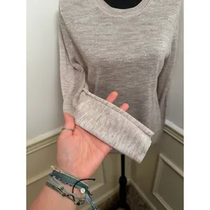J.Crew Metallic Shimmer Fine Knit Crewneck Pullover Sweater Holiday Sparkle thumbnail 2