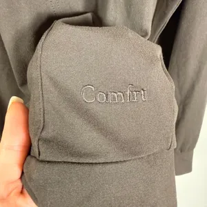 Comfrt All Day Jersey Brown Pullover Hoodie Relaxed Fit Stretch Sweatshirt Small thumbnail 8