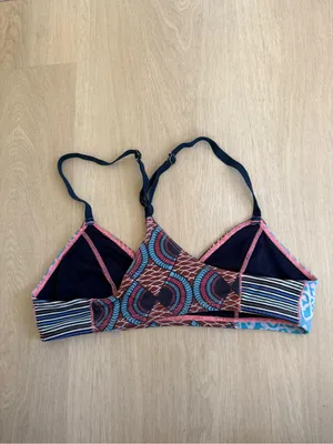 XiRENA Blue, Coral & Brown Printed Bralette thumbnail 2