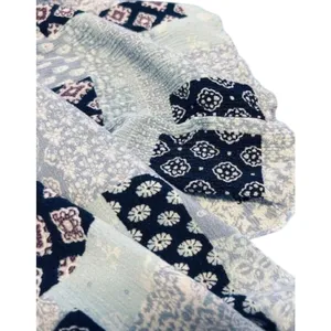Dainty Hooligan Blue Patchwork Print Off Shoulder Crop Top‎ Boho Festival Small thumbnail 10