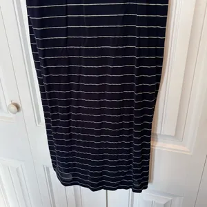 Lauren‎ Ralph Lauren Blue And White Stripe Midi Dress Size Medium thumbnail 4