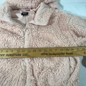 Bdg Urban Outfitters Teddy Faux Fur Crop‎ Hoodie Jacket M Pink Preowned thumbnail 11