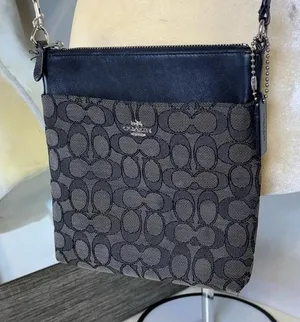 Coach Kitt Messenger Crossbody Bag Black & Signature Polished Pebble Leather thumbnail 1