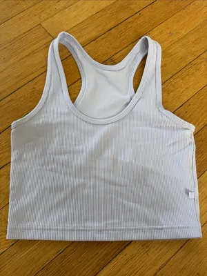lululemon athletica lilac Ribbed Racerback Crop Tank size 4 EUC thumbnail 1