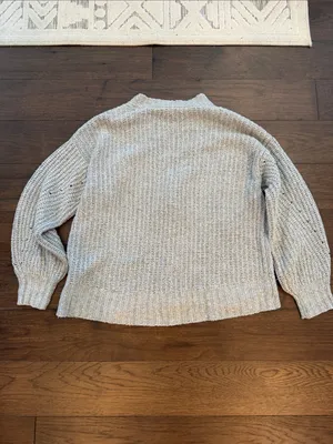 American Eagle Outfitters Light Gray Cropped Cardigan Size Small - C33-044 thumbnail 7