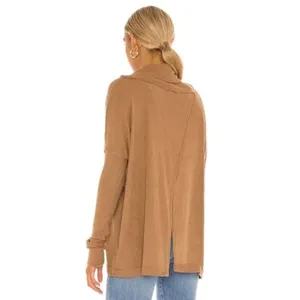 Free‎ People Juicy Long Sleeve Waffle Cowl Neck Top Size Medium NWT thumbnail 3
