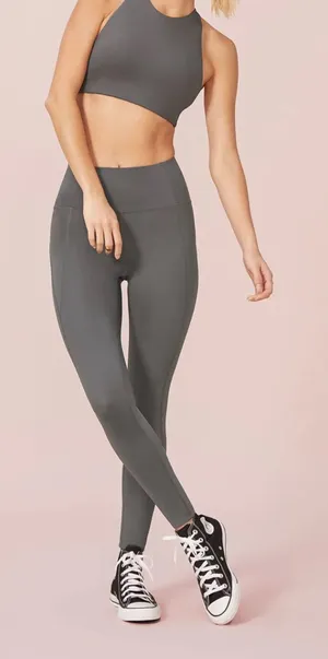 Girlfriend Collective Leggings High-Rise Compressive Gray XS thumbnail 1