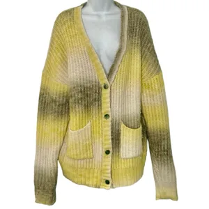 For Love & Lemons Celeste Cardigan Yellow Ombre Chunky Oversized Cardigan size M thumbnail 2