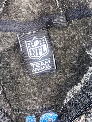 NFL Carolina Panthers Gray Marled Zip Hoodie Jacket thumbnail 2