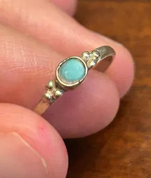 925 sterling silver ring jewlery scrap imperfect v83 1.04g 6.5 size vintage thumbnail 1