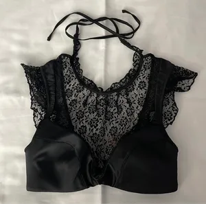 Victoria's Secret Satin & Lace Bra Top Crop Top 32C thumbnail 1