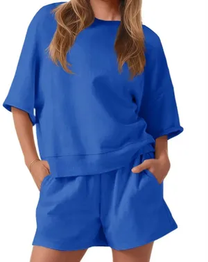 Amazon Blue Loungewear 2 piece set thumbnail 1
