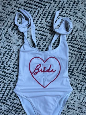 ASOS White Bride One Piece Bikini thumbnail 5