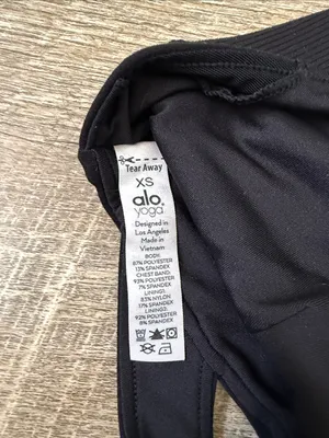 ALO Yoga Black Racerback Sports Bra Size XS thumbnail 3