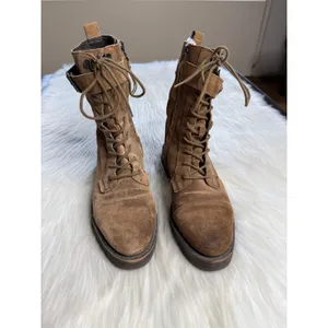 Sam Edelman Brown Suede Junip Combat Boots thumbnail 2