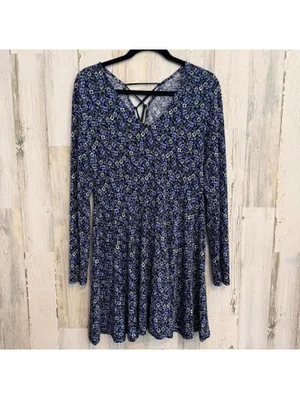 Women's XL Dress Floral Long Sleeve Babydoll Dress (fits smaller) thumbnail 2