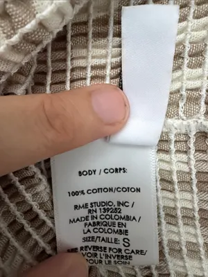 Peixoto Coco Beige and White Gingham Puff Sleeve Mini Dress Size Small thumbnail 5