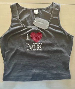 NWT:‎ Bling Tank Top (S) Black thumbnail 1