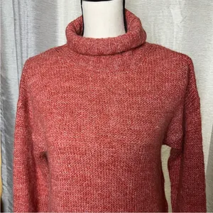 MinkPink‎ Womens Brick Red Size Large Curious Roll Neck Sweater Dress Tunic NEW thumbnail 9